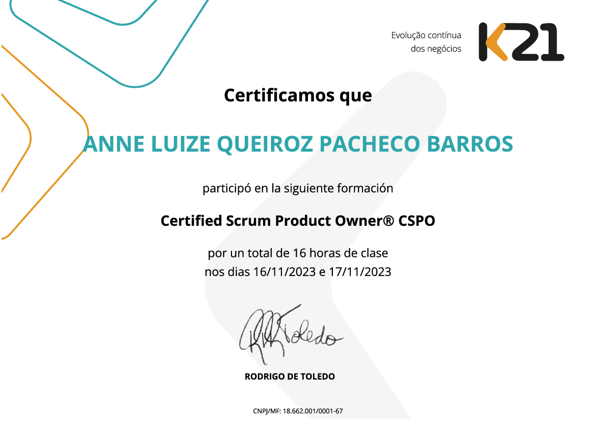Certificado K21